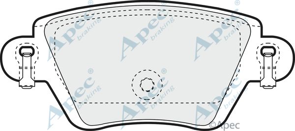 APEC BRAKING Комплект тормозных колодок, дисковый тормоз PAD1295